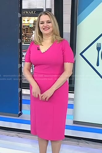 Dr. Carol Ash's pink scalloped trim dress on Today