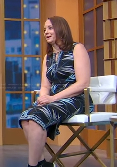 Dr. Deborah Gilboa's black printed keyhole dress on Good Morning America
