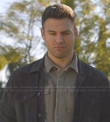 Eddie's dark grey suede jacket on 9-1-1