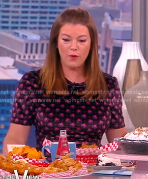 Gail Simmons' velvet printed dress on The View