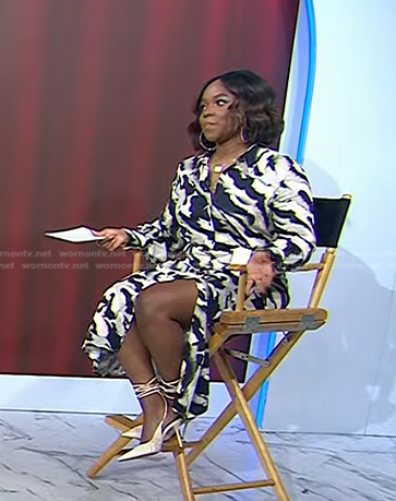 Gia Peppers's animal print shirtdress on Today