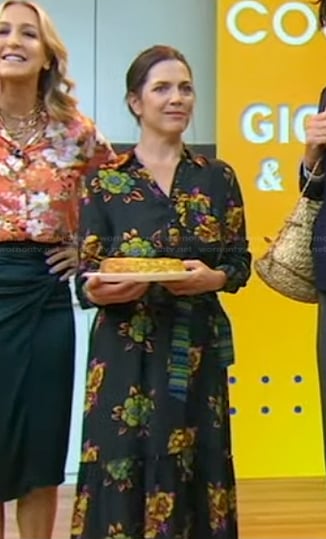 Gioconda Scott's black floral dress on Good Morning America