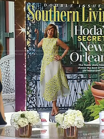 Hoda's yellow floral dress on Today