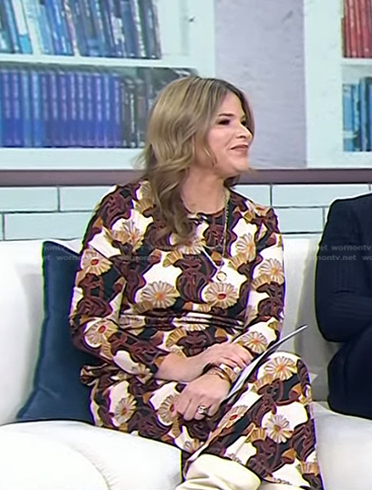 Jenna's floral print long sleeve dress on Today