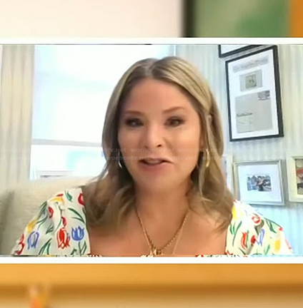 Jenna's whtie floral smocked dress on Today