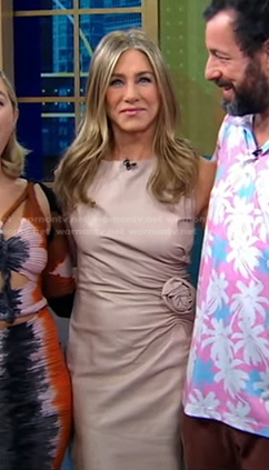 Jennifer Aniston's beige leather dress on Good Morning America