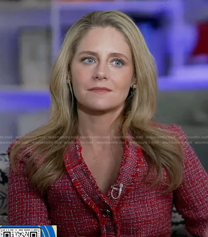 Jenny Jackson's red tweed jacket on Good Morning America