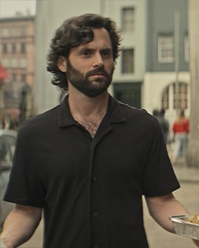 Joe's black short sleeve shirt on You