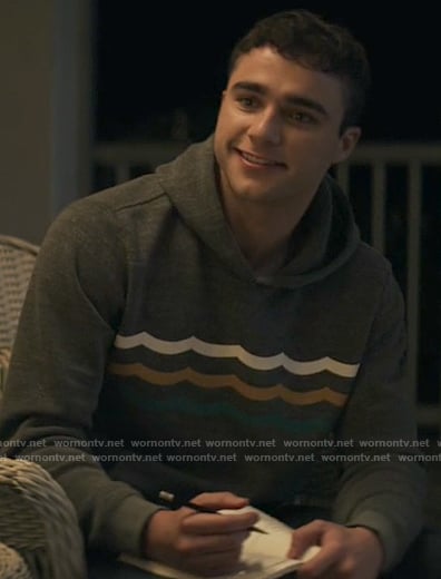 Jonathan's wave stripe hoodie on Superman and Lois