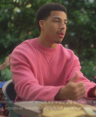 Junior's pink sweater on Grown-ish