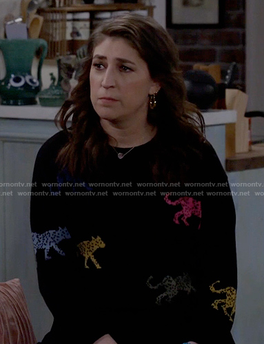 Kat's cat print sweater on Call Me Kat