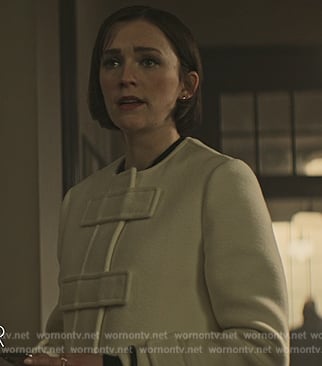 Kate's white panelled coat on You