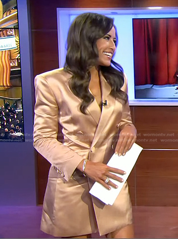 Kaylee Hartung's satin blazer dress on Today