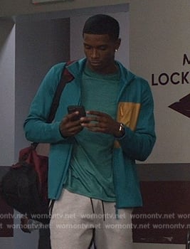 Lando's green windbreaker jacket on All American Homecoming