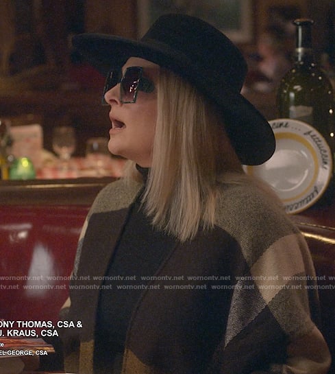Lexi's large square sunglasses on Not Dead Yet