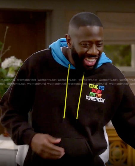 Malcolm's Chase The Dream hoodie on The Neighborhood