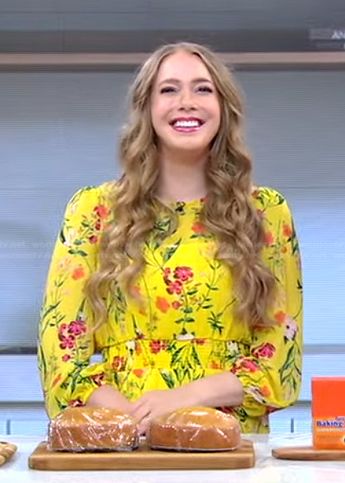 Mandy Merriman's yellow floral dress on Good Morning America