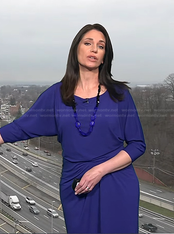 Maria's blue draped dress on Today