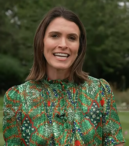 Molly's green floral top on Today