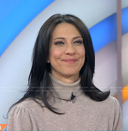 Dr. Natalie Azar's beige turtleneck sweater on Today