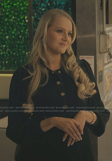 navy long sleeve polo dress on Sex/Life
