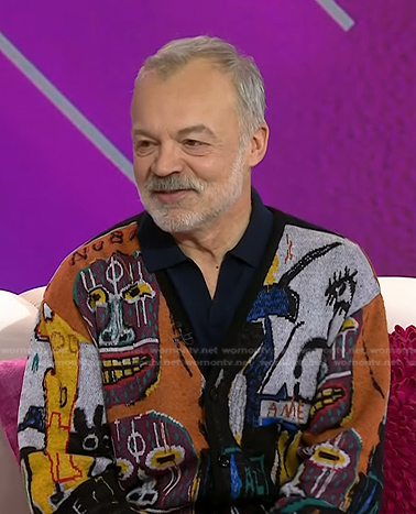 Graham Norton's printed cardigan on Today