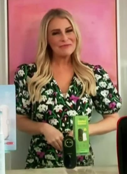 Sadie Murray's floral ruched dress on Extra