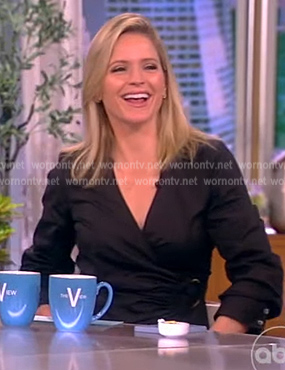 Sara's ring detail wrap dress on The View