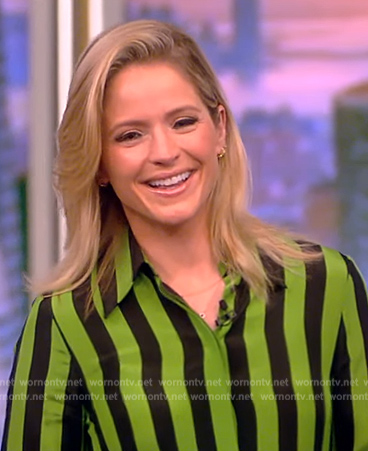 Sara's green stripe shirt on The View