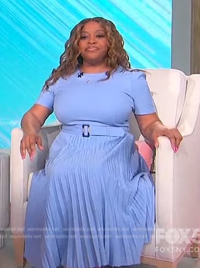 Sherri's blue belted dress on Sherri
