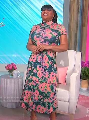 Sherri's green floral tie dye dress on Sherri