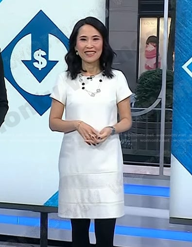 Vicky's white shift dress on Today