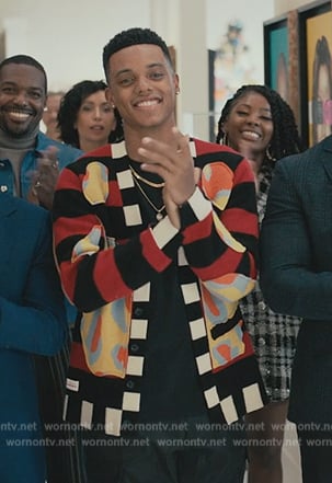 Will's striped abstract print cardigan on Bel-Air
