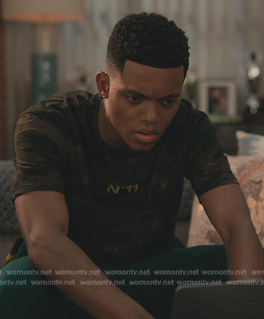 Will's camo print tee on Bel-Air