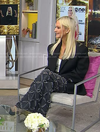 Zanna Roberts Rassi's black blazer and laser cut jeans on Today