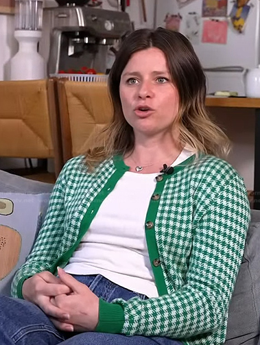 Lee Tilghman's green check cardigan on Today