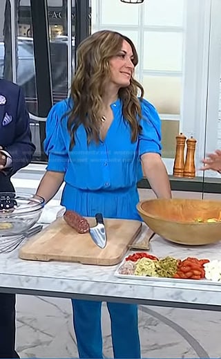Anna Francese Gass's blue jumpsuit on Today