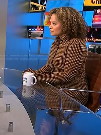 Antonia Hylton's orange checked shirt and pants on NBC News Daily