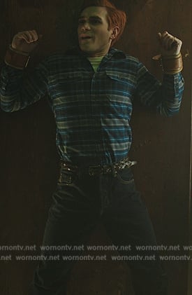 Archie's blue plaid shirt on Riverdale