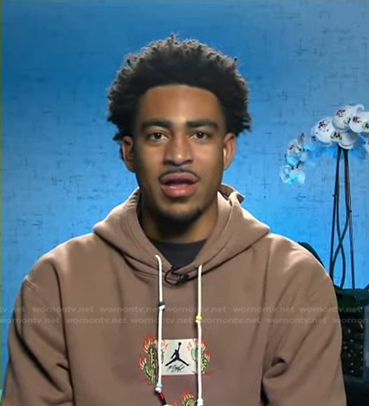 Bryce Young's brown hoodie on Good Morning America