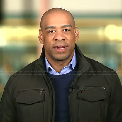 DeMarco Morgan's green jacket on Good Morning America