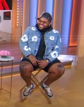 Druski's floral denim jacket on Good Morning America