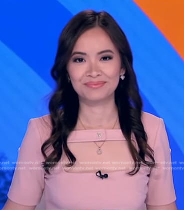 Em Nguyen's pink cutout dress on Good Morning America