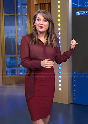 Ginger's red bandage pencil skirt on Good Morning America