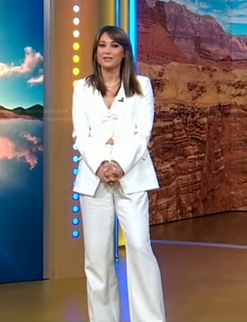 Ginger's white suit on Good Morning America