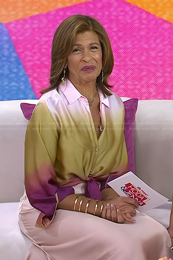 Hoda's ombre satin shirt on Today