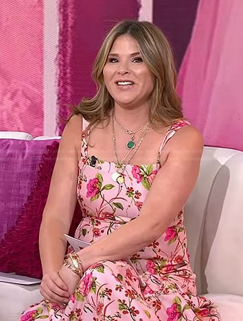 Jenna's pink floral mini dress on Today