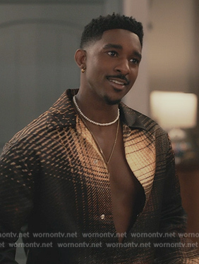 Jazz's plaid satin shirt on Bel-Air