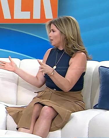 Jenna's brown button front skirt on Today