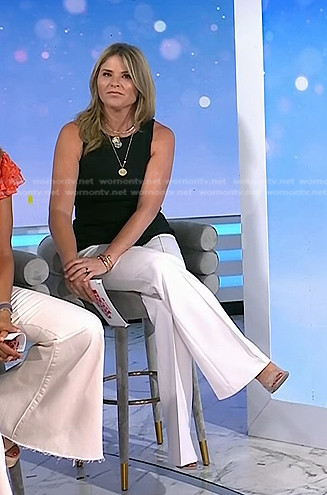 Jenna's white flare pants on Today